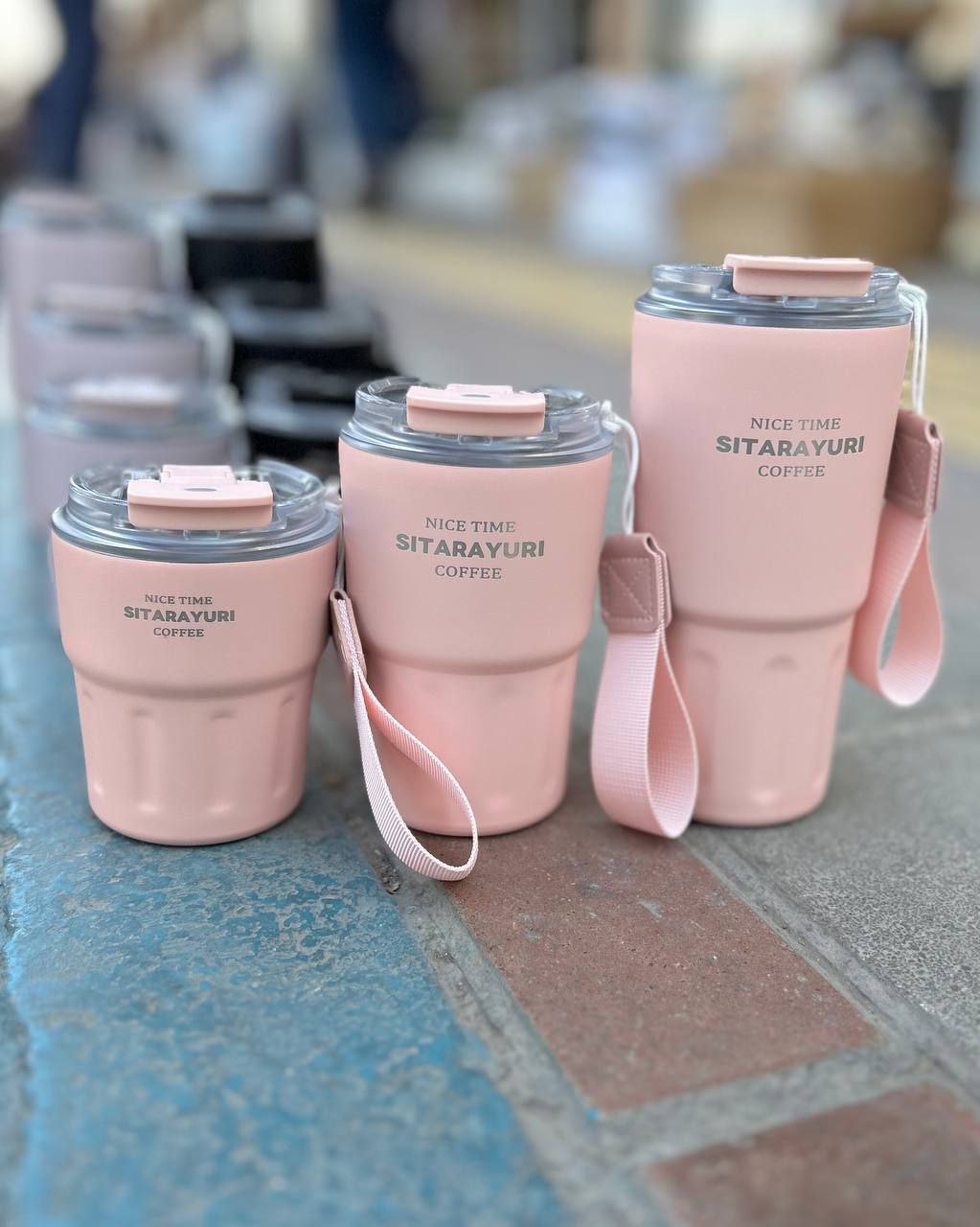 تراول ماگ سیتارایوری 600 میل دو حالته صورتی در 3 سایز