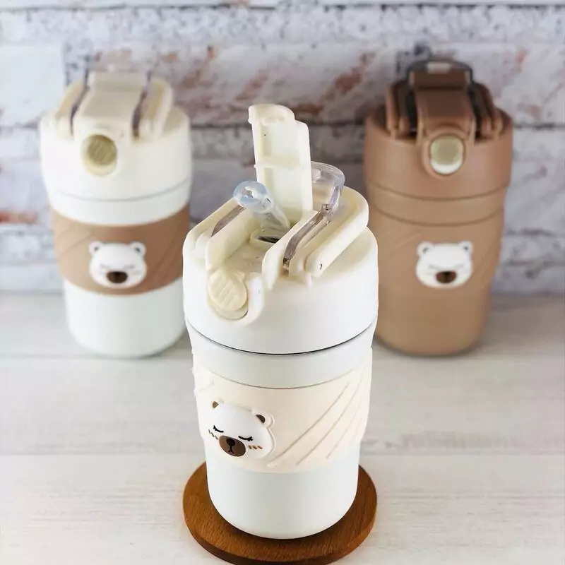 تراول ماگ تدی دور سیلیکونی سفید