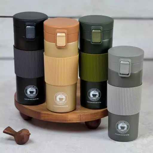 تراول ماگ دور سیلیکونی قفل دار 380 میل 4 رنگ