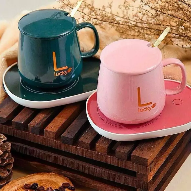 ماگ حرارتی لاکی همراه جعبه کادویی سبز و صورتی