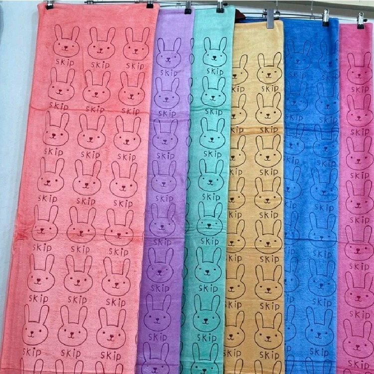 حوله استخری ساحلی مسافرتی نانو ورزشی 70 در 140 طرح خرگوشی رنگ بندی