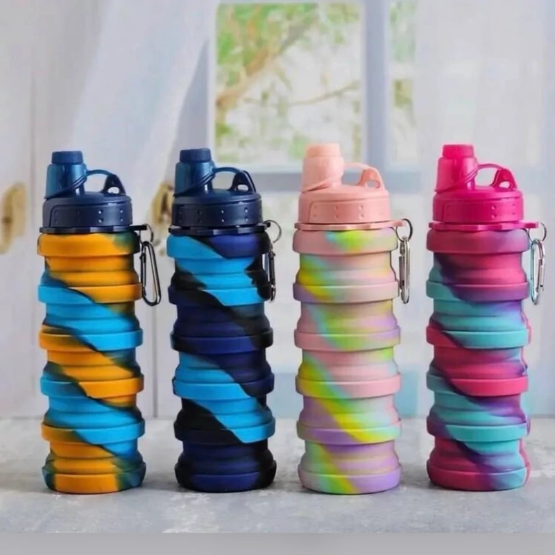 قمقمه سیلیکونی تاشو آکاردئونی مدل ارتشی