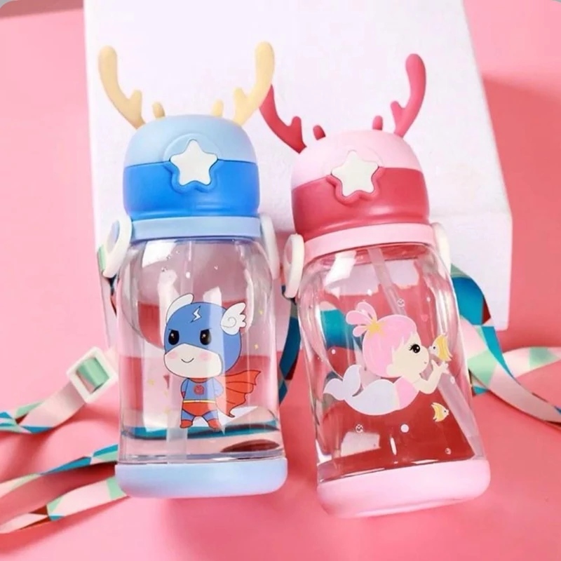 قمقمه کودک مدل شاخ گوزنی قمقمه کودک مدل شاخ گوزنی صورتی و آبی