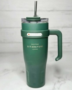 تراول ماگ دسته دار SITARAYURI دو حالته نی دار 1500 میل تراول ماگ دسته دار SITARAYURI دو حالته نی دار 1500 میل سبز