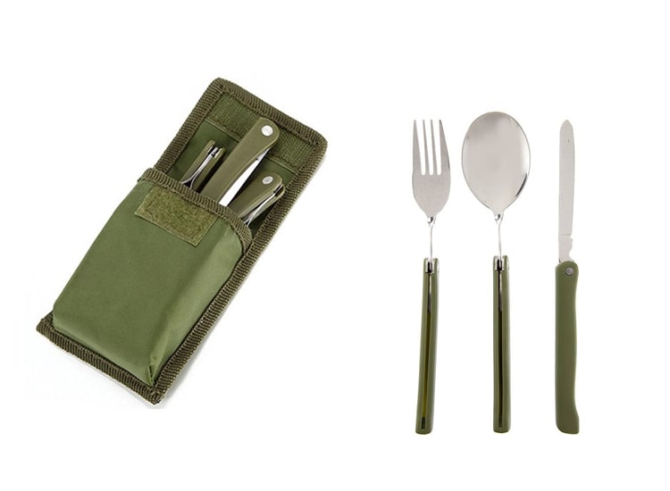 قاشق و چنگال و چاقو تاشو وارداتی