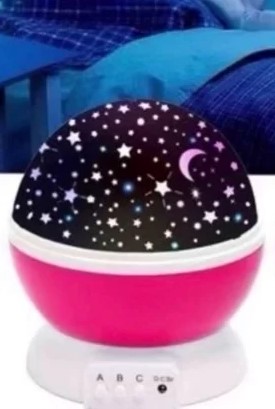 چراغ خواب ماه و ستاره چراغ خواب ماه و ستاره صورتی