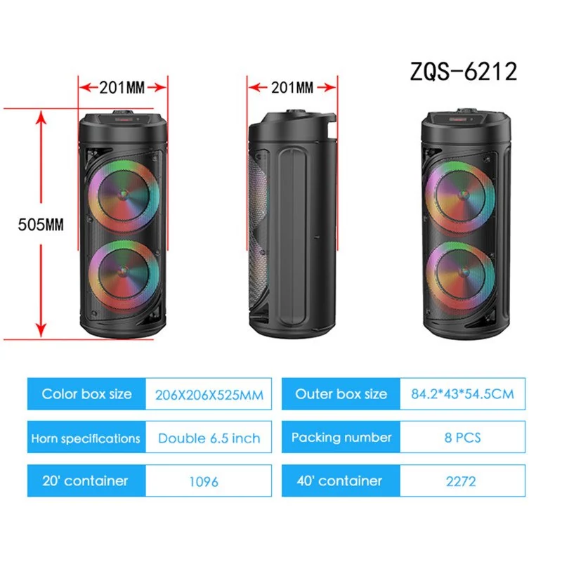 اسپیکر بلوتوثی قابل حمل ZQS6212 اسپیکر ZQS 6212